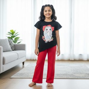 Women's Black Floral Print - Women's Black